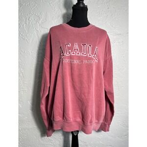 Acadia National Park Crewneck Sweatshirt L Faded Rose Collegiate Outdoor